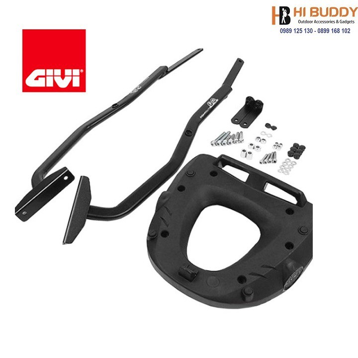 COMBO Thùng GIVI B360N 36lít và Baga GIVI HRV Cao Cấp (Kèm Đế Lắp Thùng)