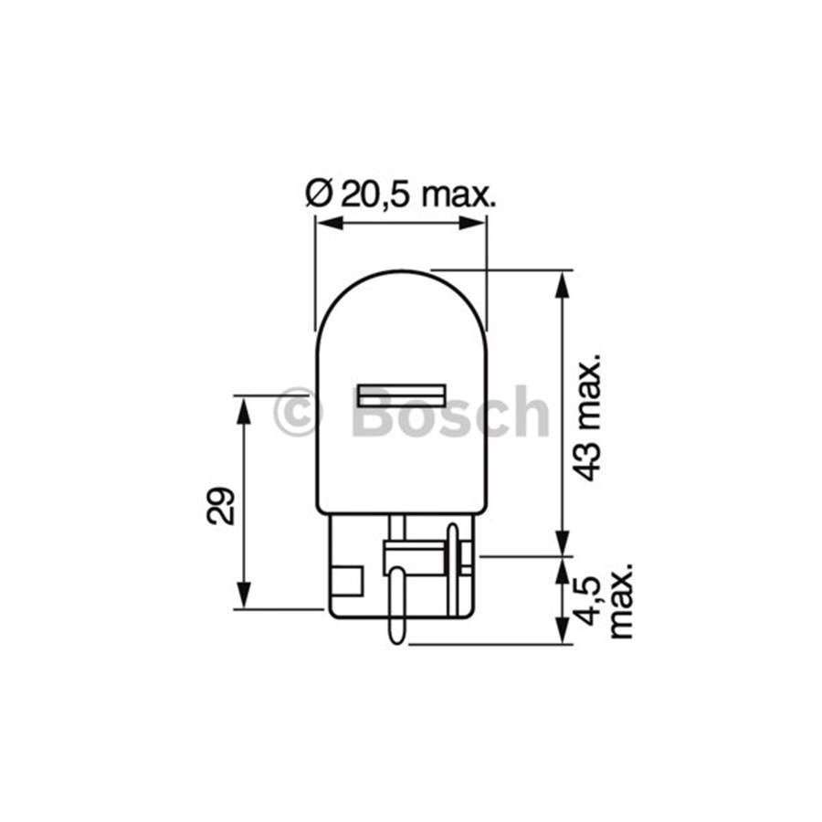 Bóng đèn tín hiệu W5W, W16W, W21W, W21/5W, T10, T15, T20 Hàng Bosch chính hãng