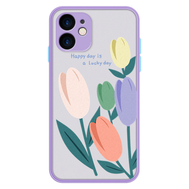 Ốp Lưng Chống Sốc In Hình Hoa Tulip Cho Iphone 11 Pro Max Xr / Xs / X 7 8 Plus 6 6s | BigBuy360 - bigbuy360.vn