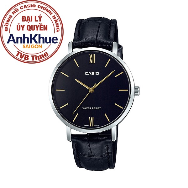 Đồng hồ nữ dây da Casio chính hãng Anh Khuê LTP-VT01L-1BUDF (34mm)