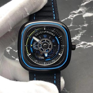 Đồng Hồ Nam [Sevenfriday - P3C/03] - Automatic - Hộp Gỗ, Sách, Thẻ Bảo Hành 2 năm , Khăn, Dây Cao Su Cao Cấp Tặng Kèm