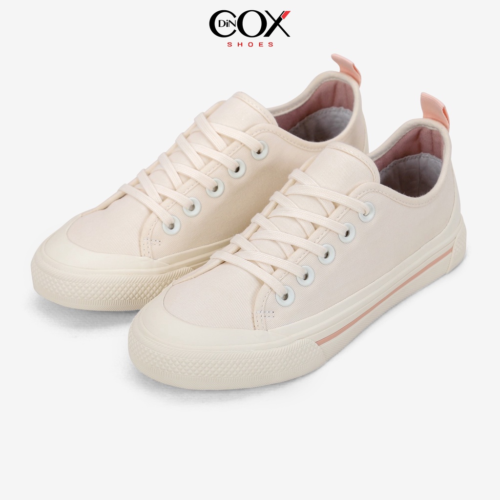 Giày Sneaker Vải Nữ DINCOX C20 Nữ Tính Sang Trọng Off/White