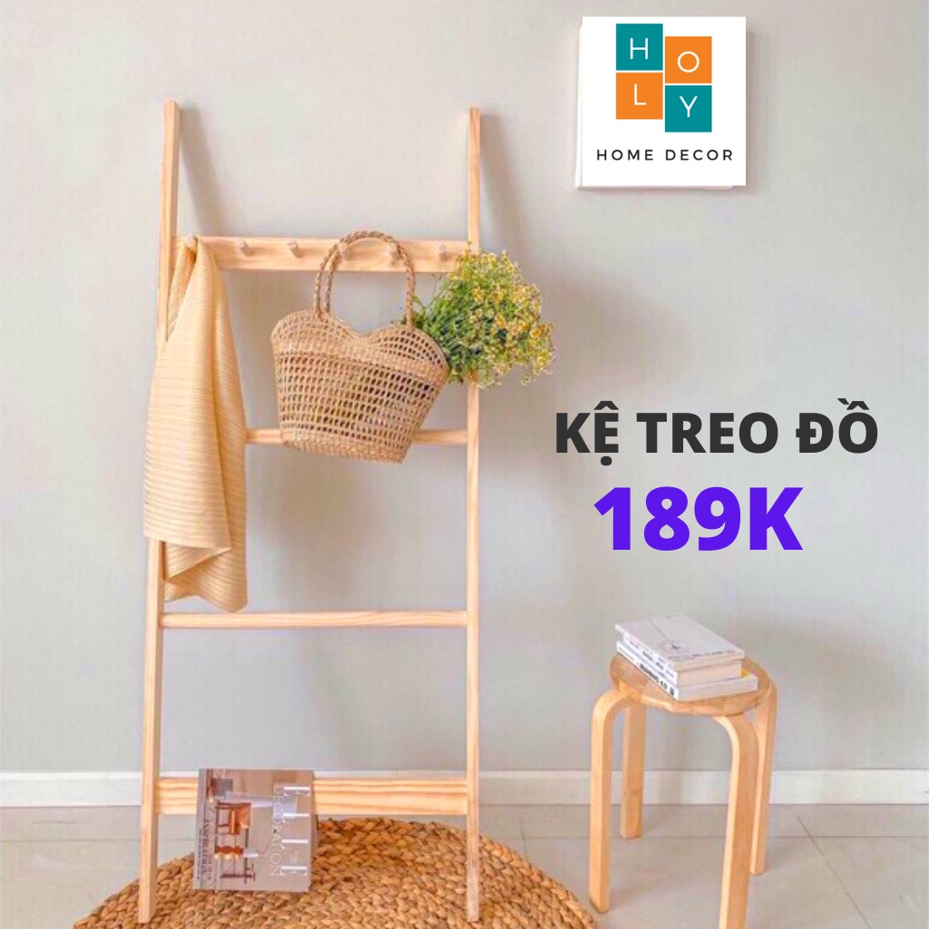 Thang Gỗ Treo Quần Áo &amp; Phụ Kiện Chụp Hình - Thang Gỗ Decor - Kệ treo quần áo - Clothing ladder - Giá Treo Đồ.