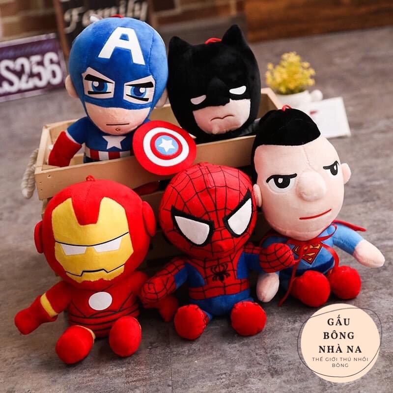 𝐇𝐎𝐓💥Gấu Bông Siêu Anh Hùng💥Marvel Avengers, Người Sắt, Người Nhện, Siêu nhân (Batman Captain America Iron Man Spiderman)