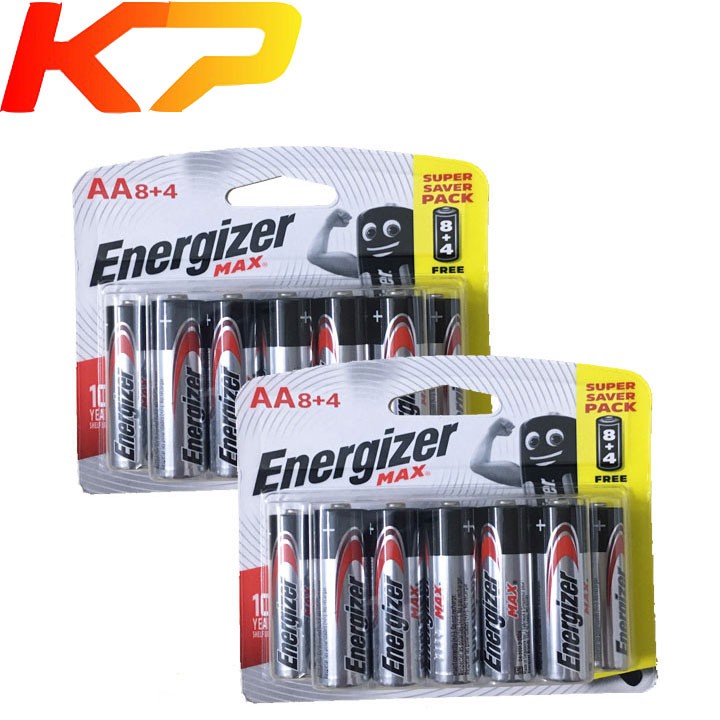 Pin AA Energizer alkaline E91 ( vỉ 12 viên ) Mẫu mới 2019.