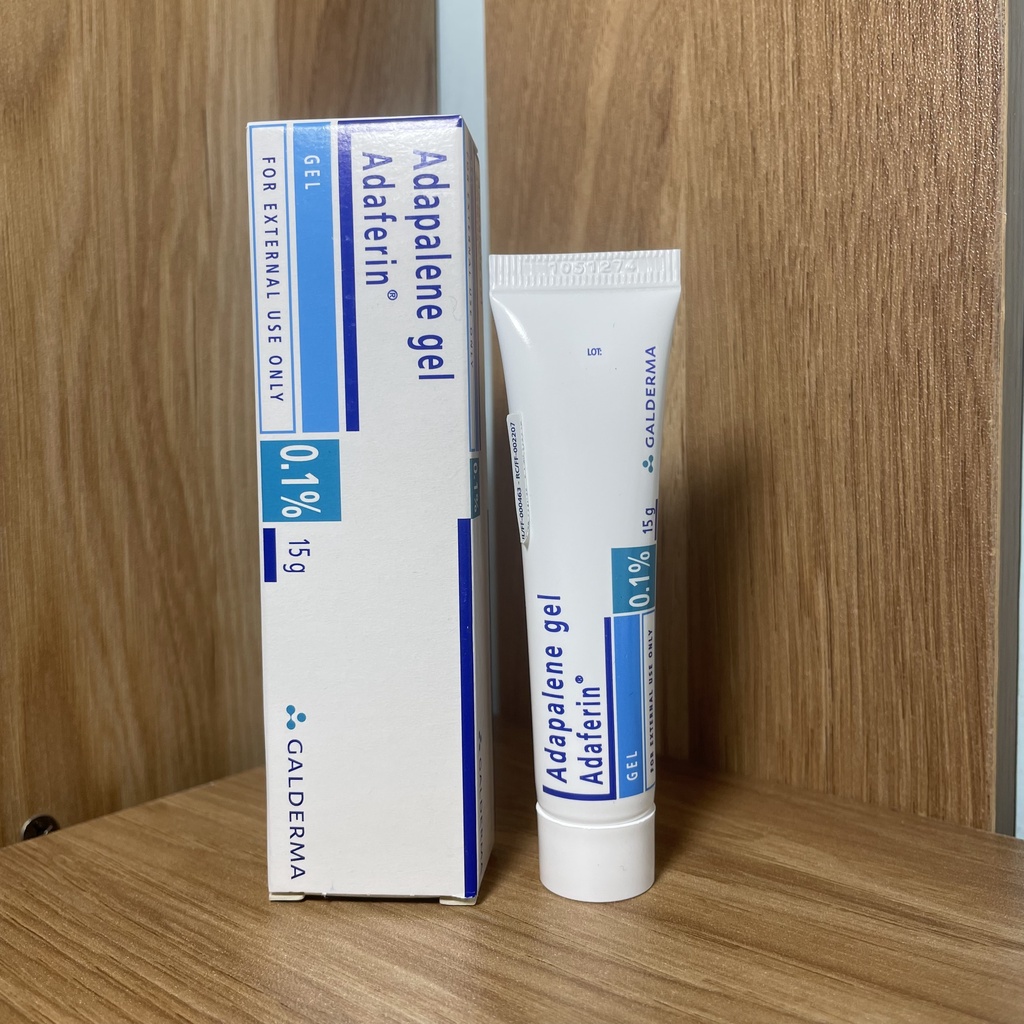 Adapalene Gel 0.1 15g  Adaferin Chính Hãng Dr.a Clinic Giúp Giảm Mụn Ẩn Mụn Trứng Cá Mụn Đầu Đen Hiệu Quả