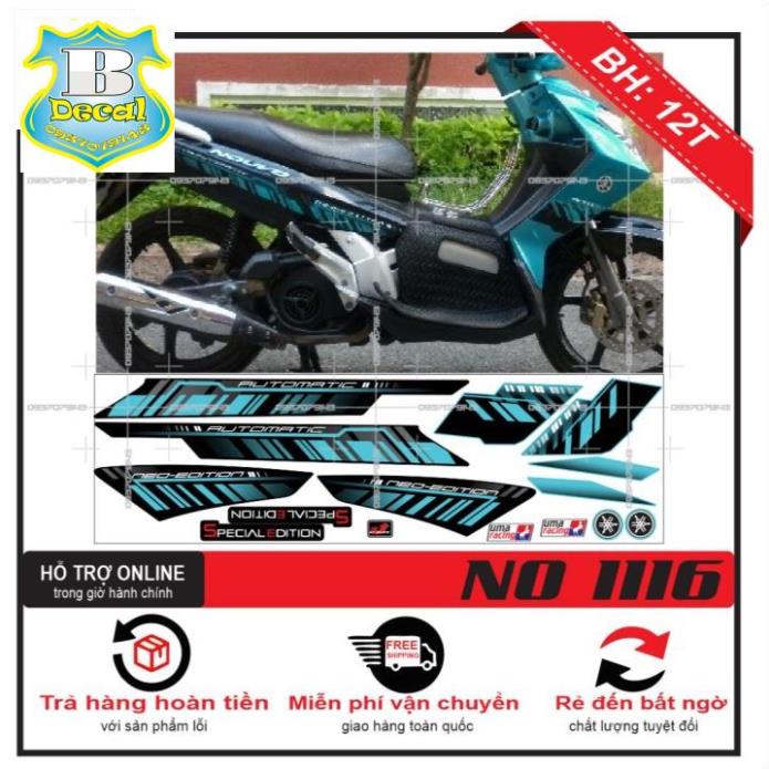 ( Quí khách vui lòng mang ra tiệm cho thợ dán ) Tem NOUVO 3 2008 MẪU ZIN [Bi Decal]