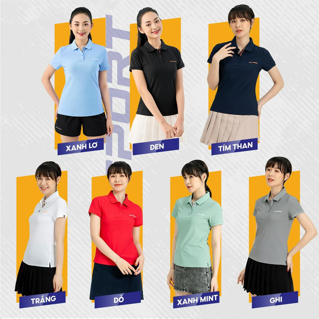 Áo thun thể thao nữ YODY có cổ vải airycool thoáng mát mềm mịn không nhăn SAN5028