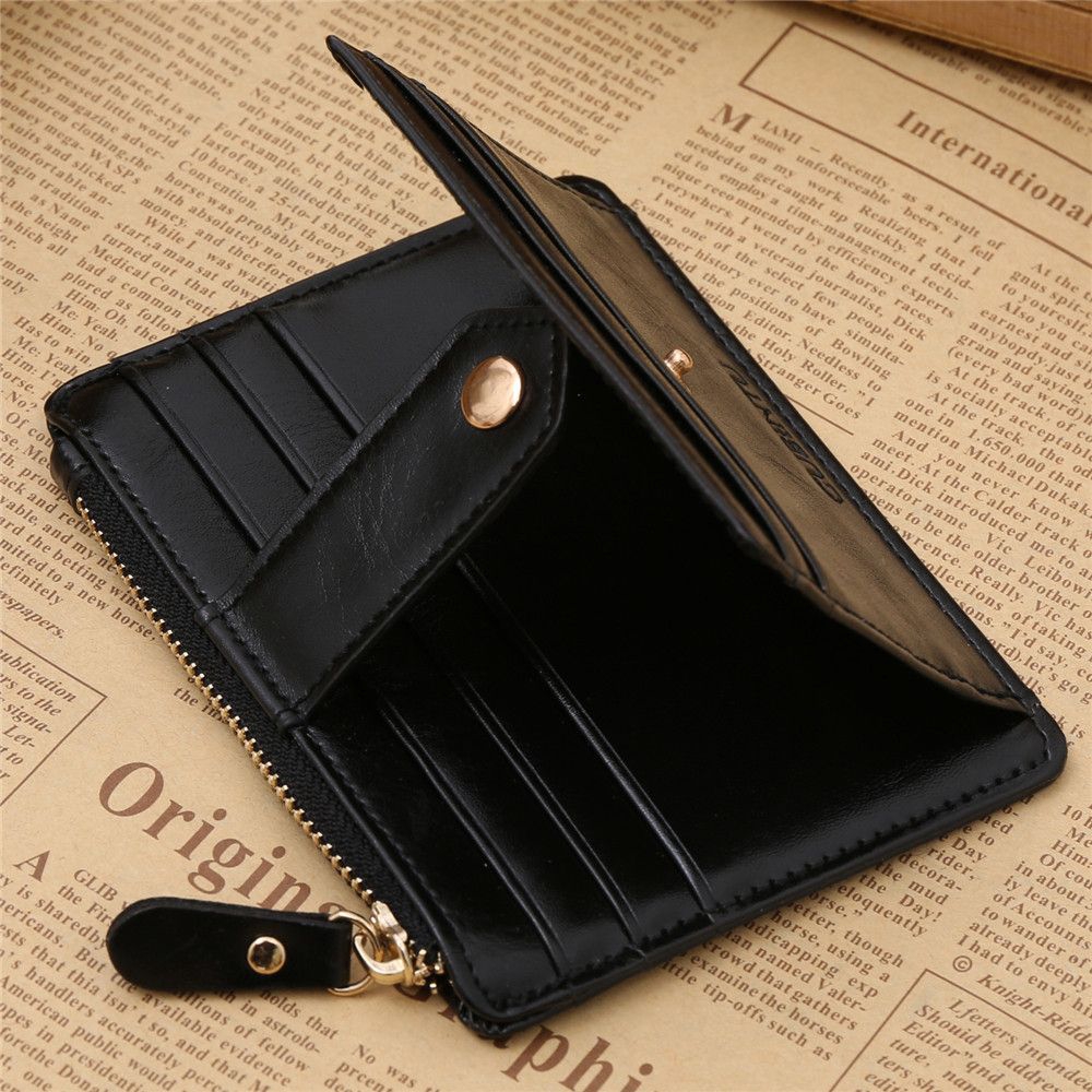 ANEMONE Slim Credit Card Holder Purse Bag Pouch PU Leather Lady's Wallet