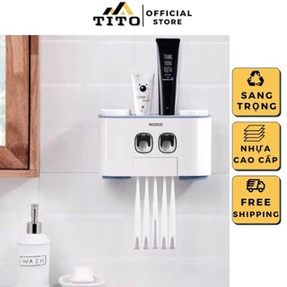 Giá treo bàn chải đánh răng ECOCO gắn tường, Dụng cụ lấy kem đánh răng đa năng thông minh