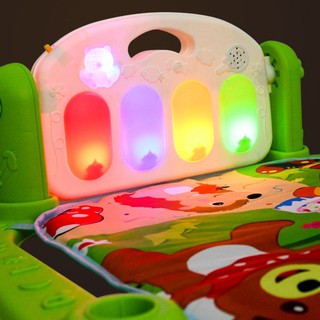 Thảm đàn Piano có đèn nhạc hình chú khỉ ngộ nghĩnh cho bé 9BABY