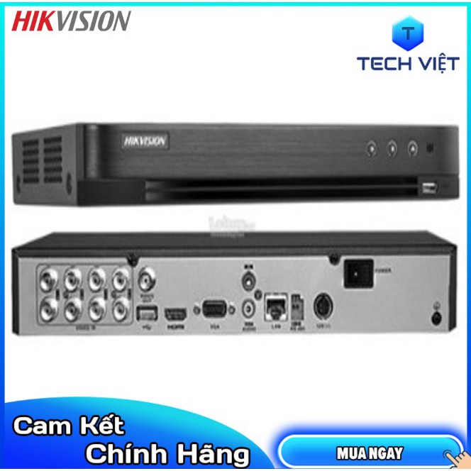 [HÀNG CHÍNH HÃNG] Đầu ghi 8 kênh Hikvision DS - 7208HQHI-K1 HDTVI H.265+