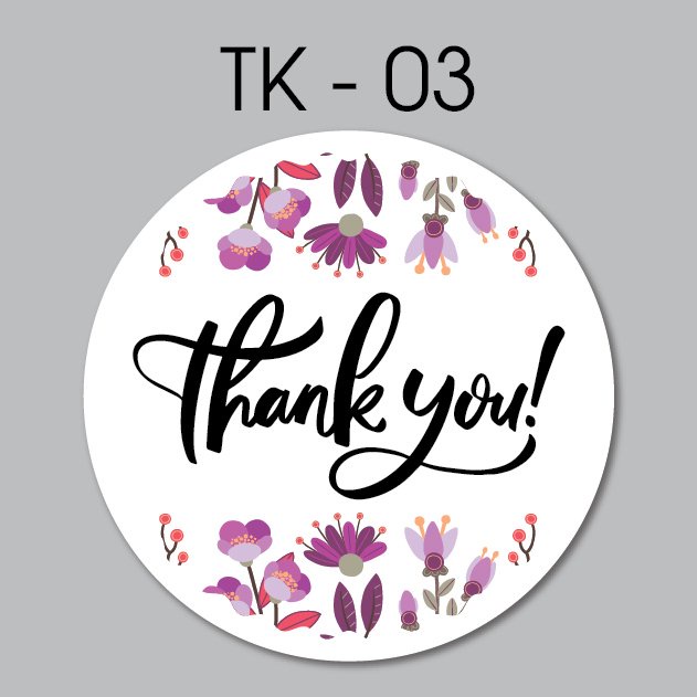 Tem thank you sticker siêu xinh