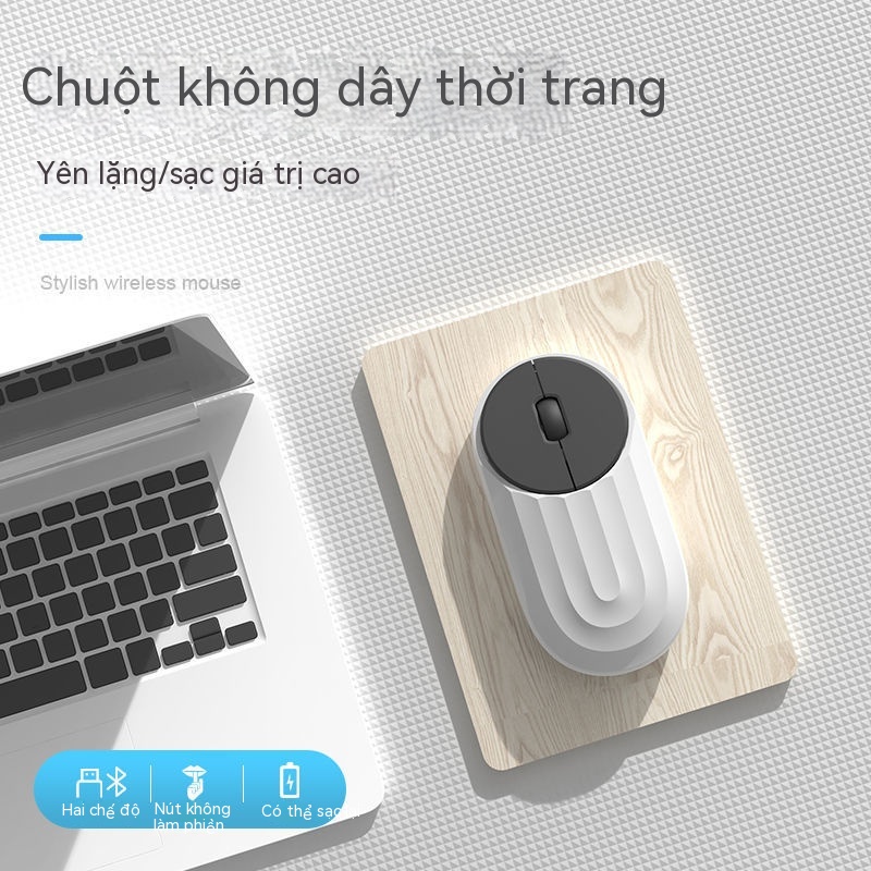 Chuột Máy Tính Không Dây Sạc Được Không Gây Tiếng Ồn Dùng Cho Văn Phòng