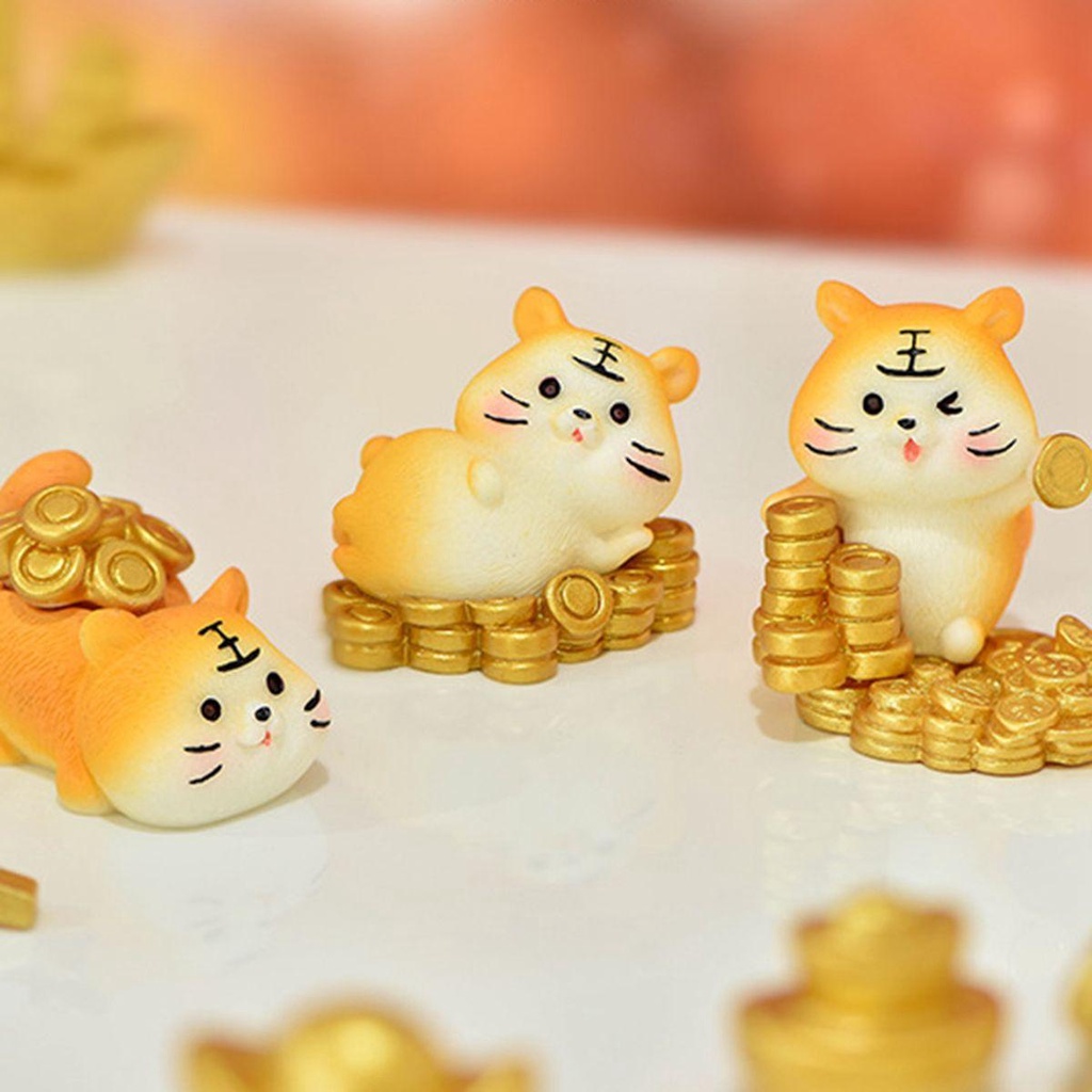 YIYU Mô Hình Chú Hổ Hoạt Hình May Mắn Phong Cách Trung Hoa Trang Trí Năm Mới