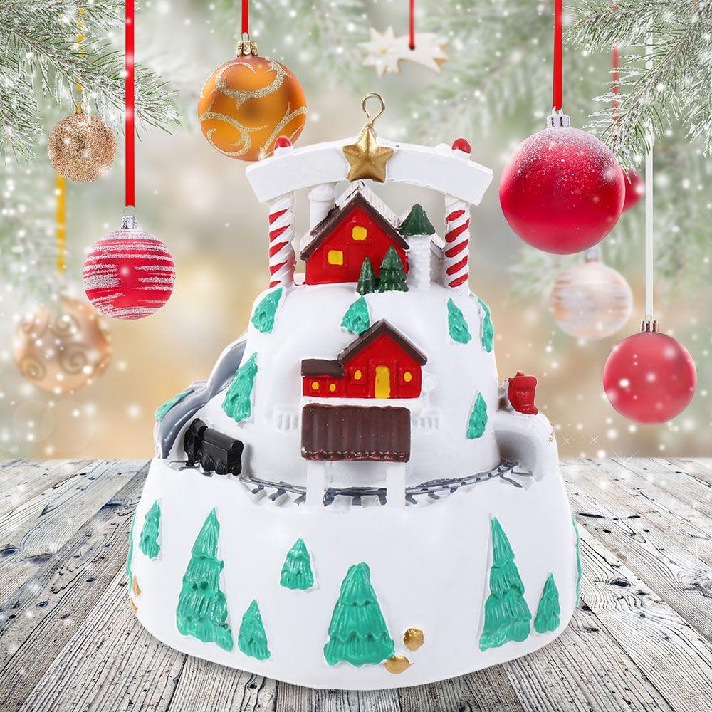 Ngôi Nhà Tuyết Bằng Nhựa Resin Làm Quà Tặng Năm Mới