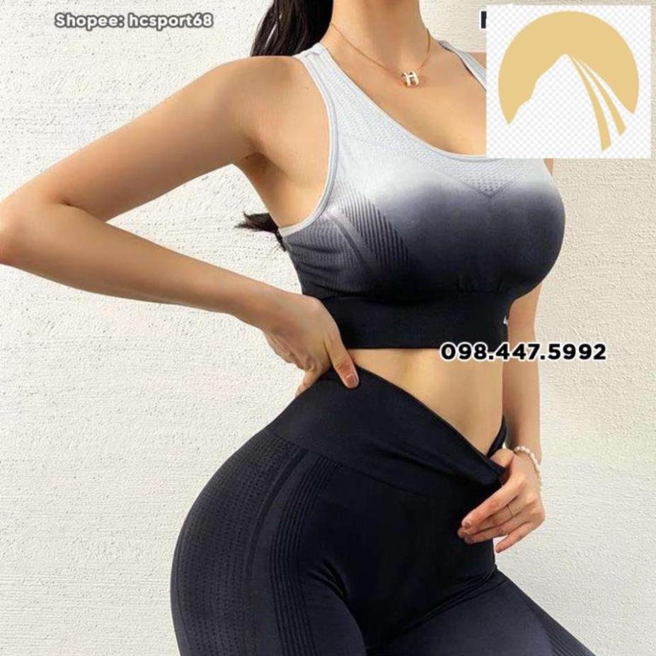🐨🐖 Set Bộ Đồ Tập Gym Yoga Nữ SET10 Màu Loang Chất Dệt Siêu Co Giãn Gồm Áo Bra Và Quần Chun Mông - HcSport68 * 🐨🐖 *