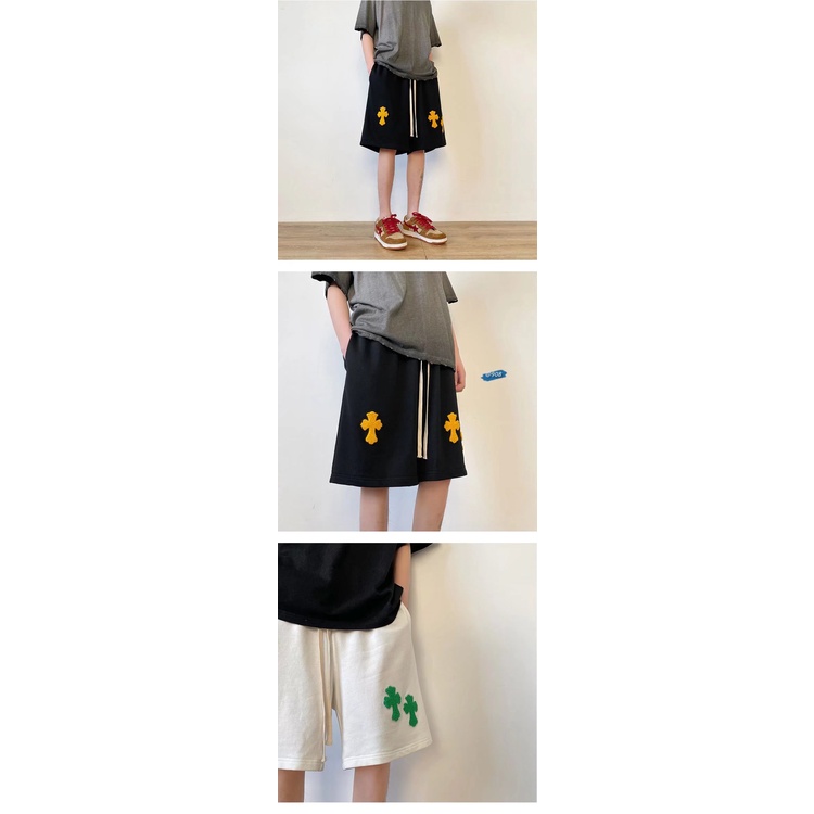 Quần Short Da Dây Rút Ống Rộng Phong Cách Hip Hop Cá Tính Cho Nam