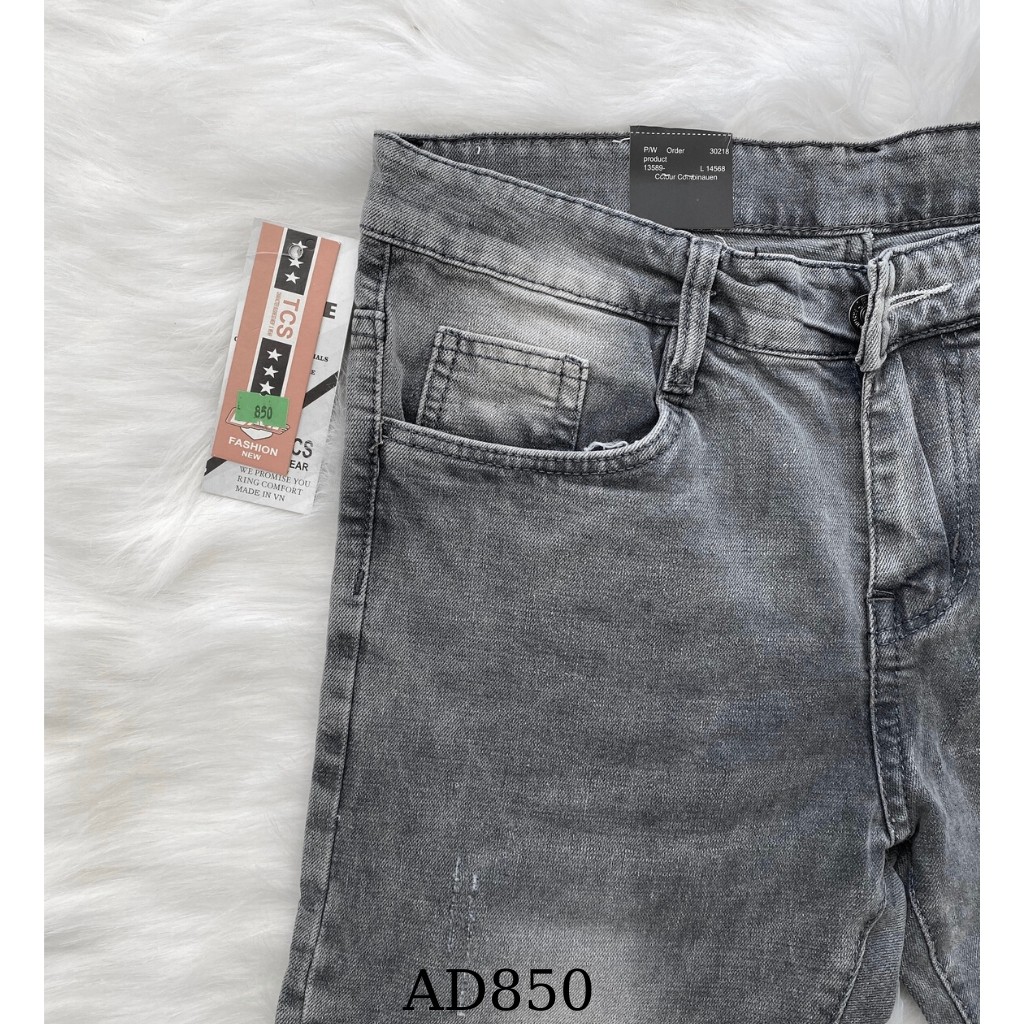 Quần Jean Nam Chất Bò AD850TG Xám Wash Mẫu Mới Phong Cách Soái Ca | BigBuy360 - bigbuy360.vn