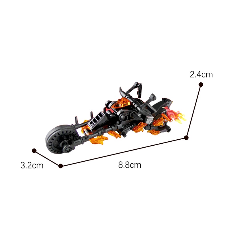 Bộ 111 khối lego lắp ráp mô hình xe mô tô MOC-25824 Ghost Rider's