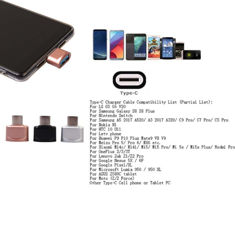 Đầu Chuyển Đổi Dữ Liệu Type C Sang USB2 0 OTG Cho Điện Thoại / Laptop
