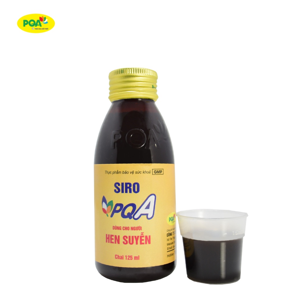 Siro Hen Suyễn PQA Giúp Giải Cảm Hàn, Hóa Thấp, Thông Phế, Bình Suyễn Và Hỗ Trợ Thông Thoáng Đường Thở Hộp 125ml
