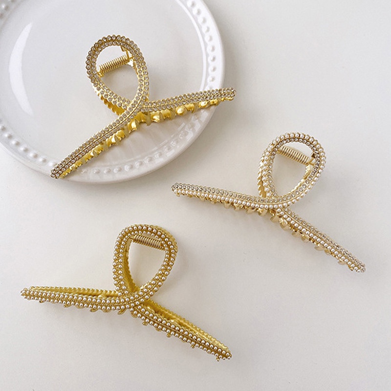 Kẹp tóc càng cua đính đá xinh xắn thời trang dành cho nữ