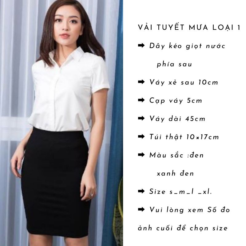 Chân váy công sở cao cấp Linh Chi CV29 form chuẩn, đẹp, mặc tôn dáng, sang trọng