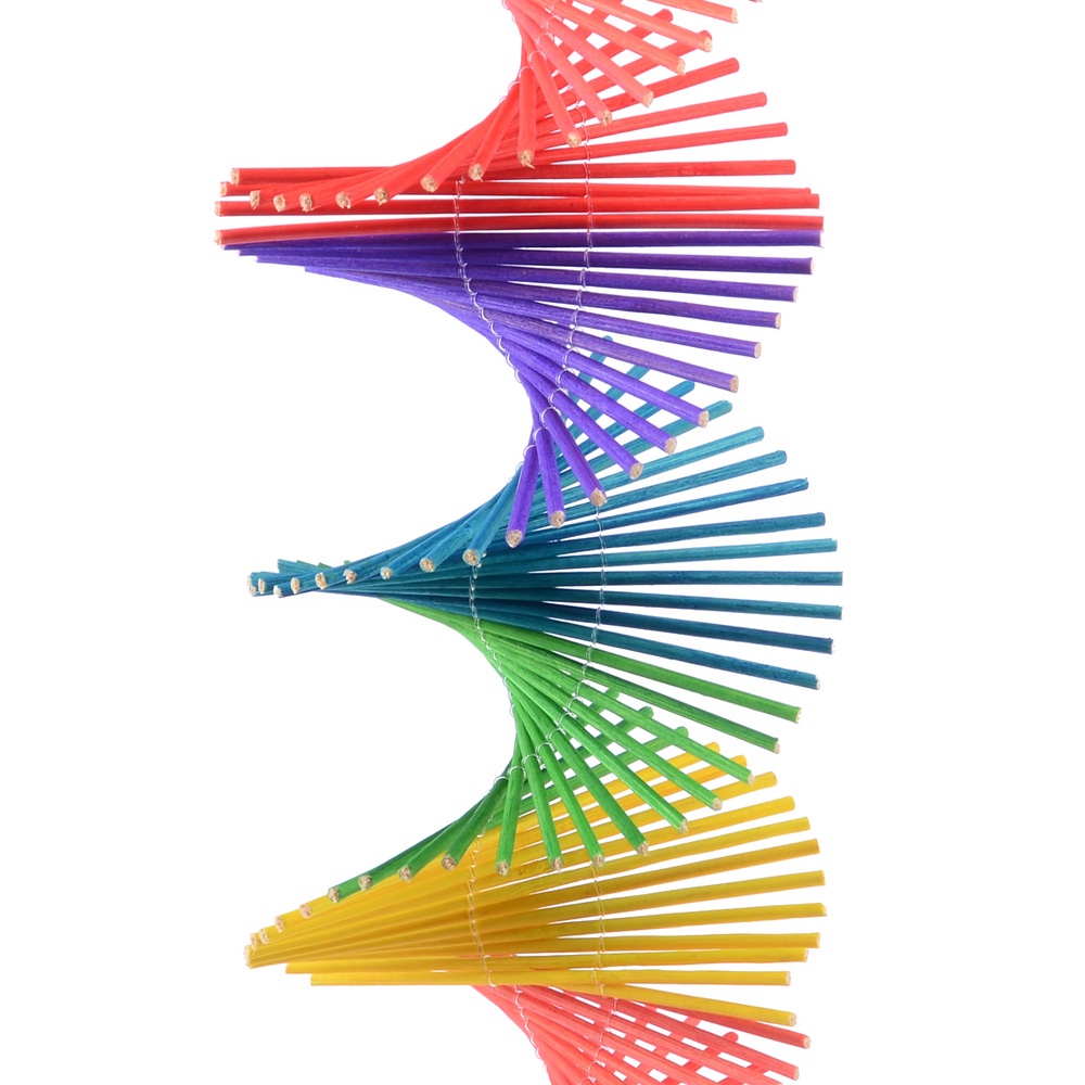 YIYU 1 chuông gió bằng gỗ màu cầu vồng dùng treo trang trí ngoài trời DIY