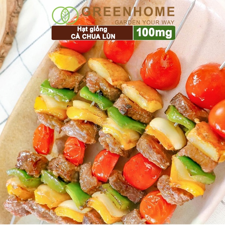 Hạt giống cà chua chịu nhiệt F1 Greenhome, gói 100mg, trồng chậu, ra nhiều quả, cây sinh trưởng nhanh T15