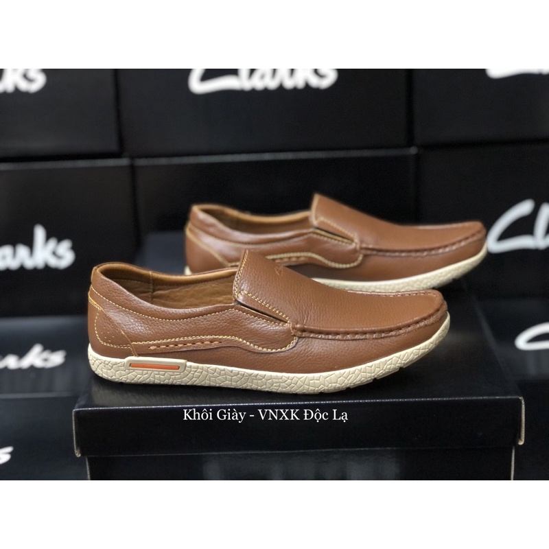 [NHẬP SB0505 HOÀN 20K ĐƠN 0Đ] Giày lười da bò nam Clarks - Bigsize