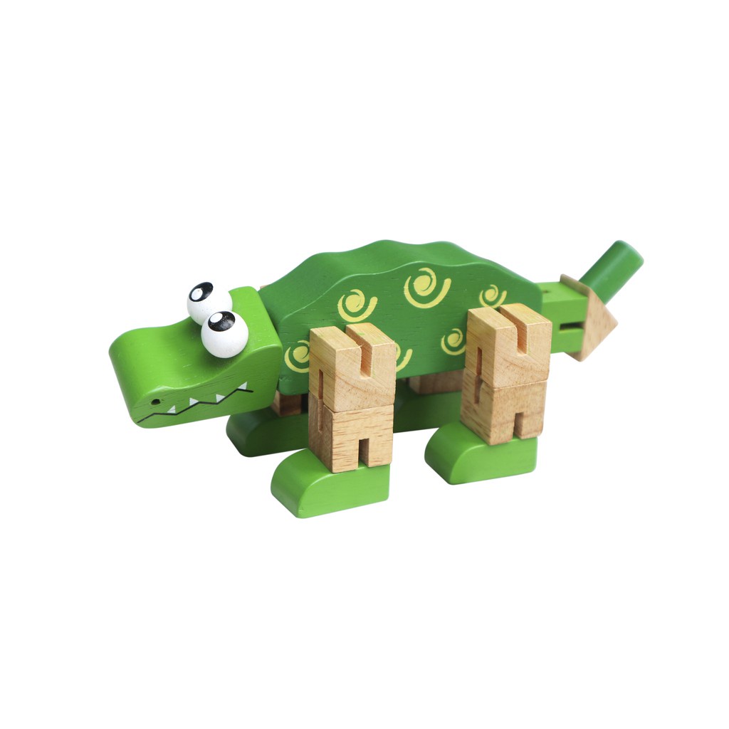 Đồ chơi gỗ Winwintoys Cá sấu luồn thun