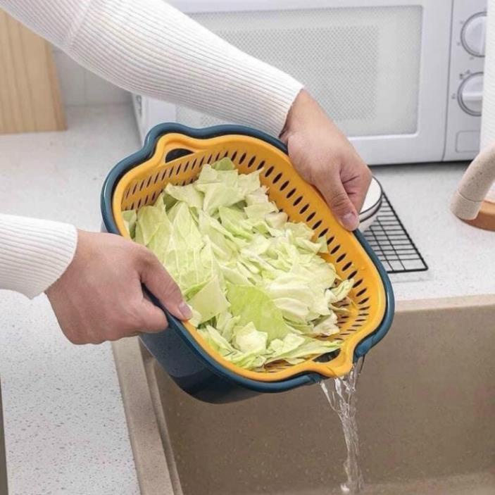 Set Rổ Kèm Chậu 6 món - Combo 3 rổ kèm chậu siêu tiện lợi