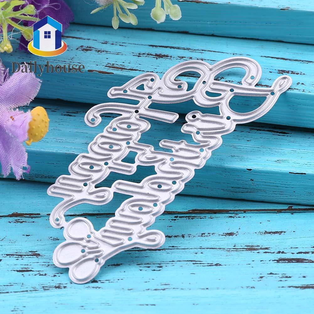 Birthday DIY Metal Scrapbook Craft Embroidery Art Cutting Die Stencils Gift