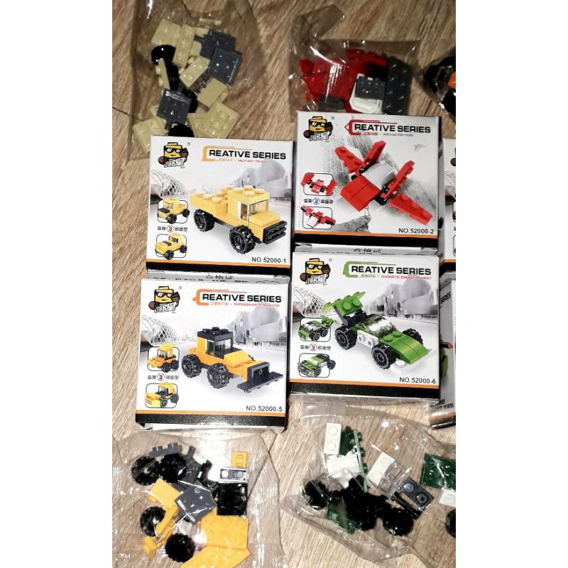 Sét Lắp ráp_Lego_10 xe 52000 có nhiều chi tiết bằng nhựa rất đẹp