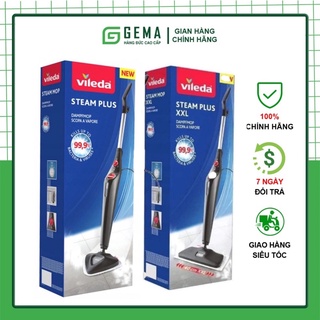 Cây lau nhà hơi nước vileda tam giác, chữ nhật xxl plus, công suất 1550w, nhập đức, bh 12 tháng