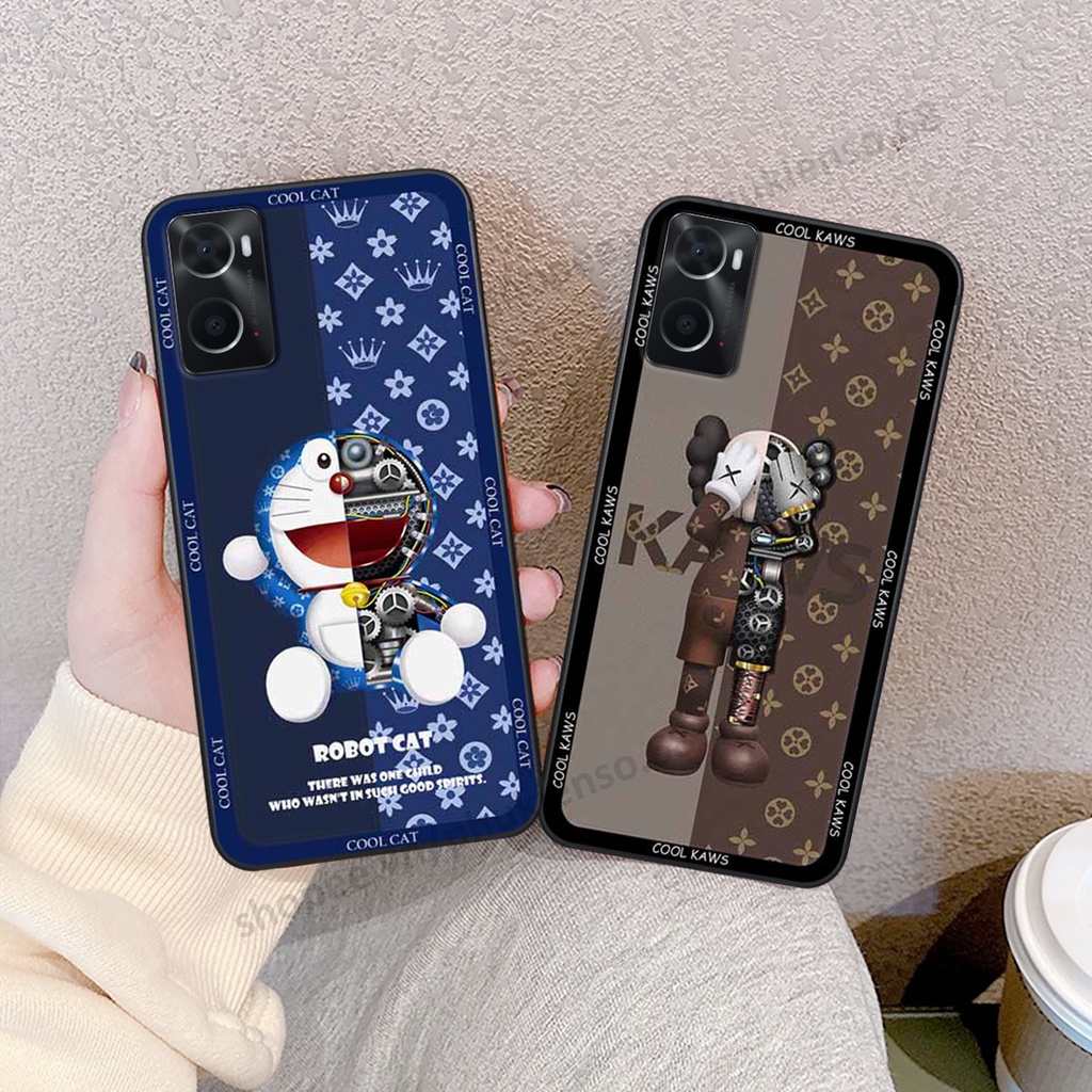 Ốp lưng điện thoại Oppo A76 in hình gấu bear, kaws, doremon thời trang, ốp lưng cao cấp chất lượng