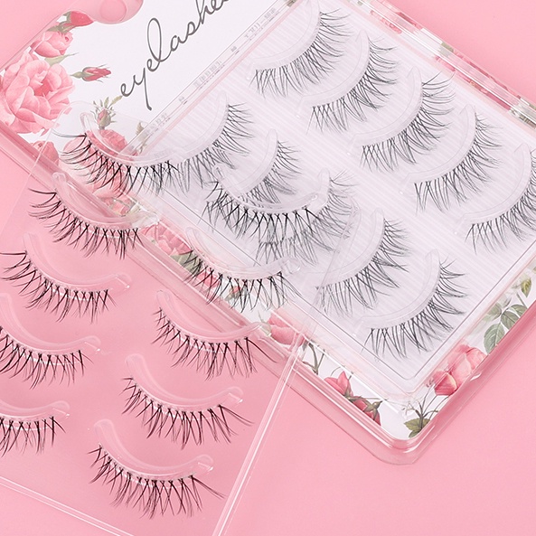 Set 5 Cặp Lông Mi Giả 3D Dày/Cong Tự Nhiên Handmade Dành Cho Nữ