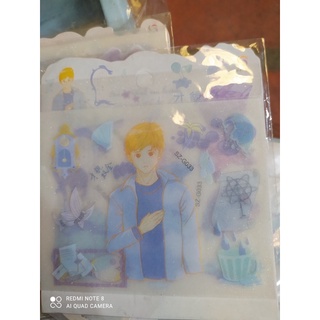 Dán sticker 3D trong suốt tập 4 tờ