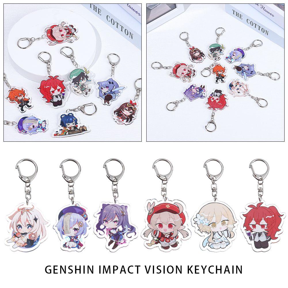 Móc Chìa Khóa Bằng Acrylic Họa Tiết Hoạt Hình Anime Dễ Thương