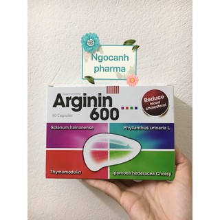 Arginin 600 Giúp tăng cường chức năng gan hiệu quả 60 viên