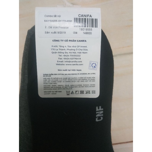 Combo 3 đôi tất nữ Canifa(149k sale 66k)