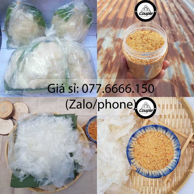 [Combo 400gam] Bánh tráng rìa phơi sưong sate muối nhuyễn hành phi  - btcouple_TN