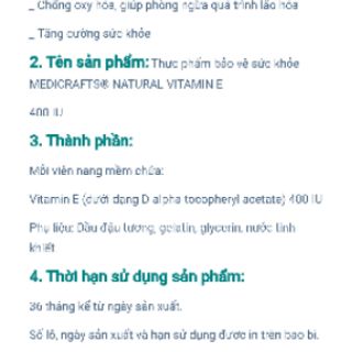 Viên uống Vitamin E