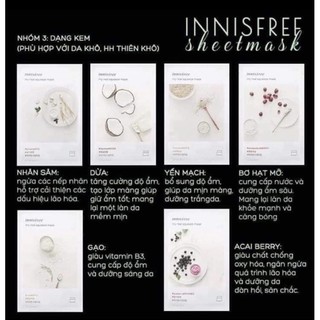 Mặt Nạ Innisfree 18 Vị