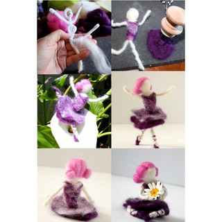 [HỒNG-ĐỎ] Len chọc - Needle Felting