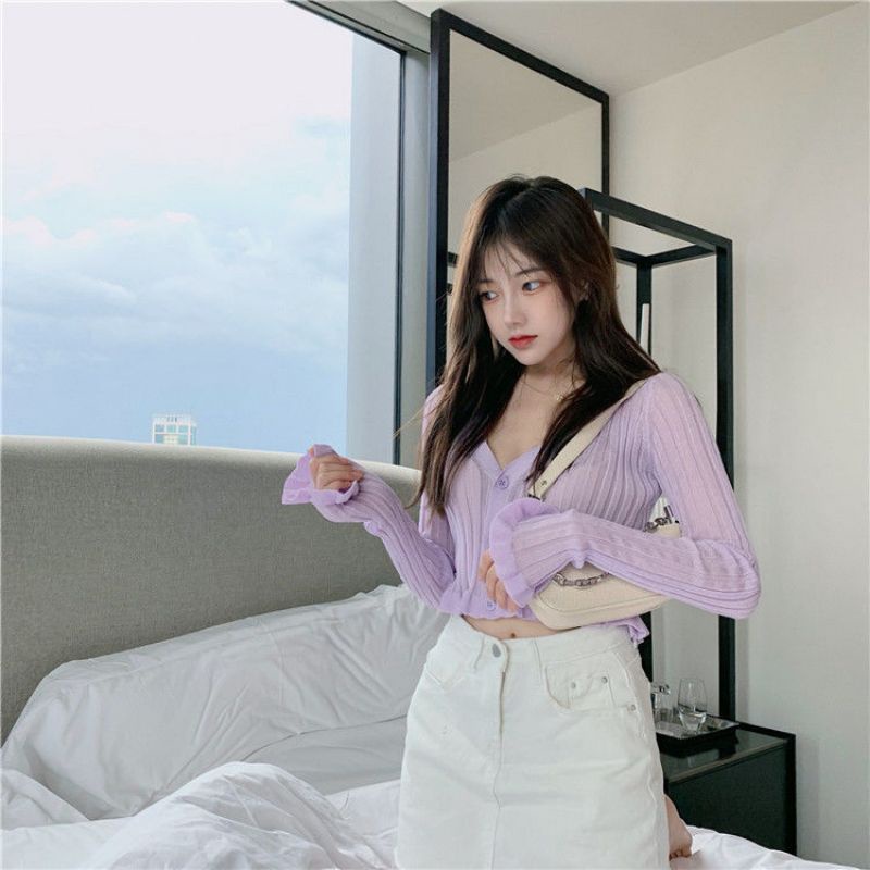 Áo Khoác Cardigan Nữ Thun Len Sexy