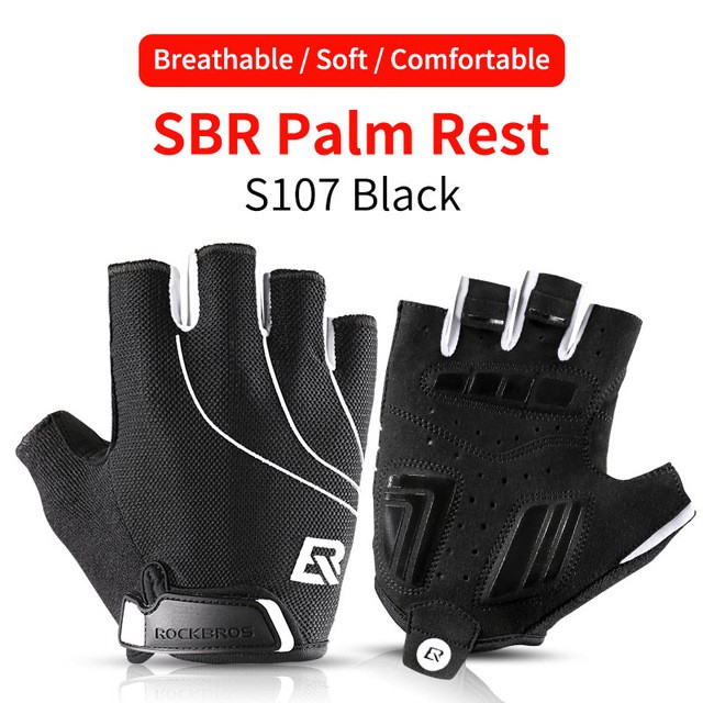 [Fulfilled by Shopee] Găng Tay Thể Thao Nửa Ngón Chống Sốc Rockbros Cho Nam Nữ