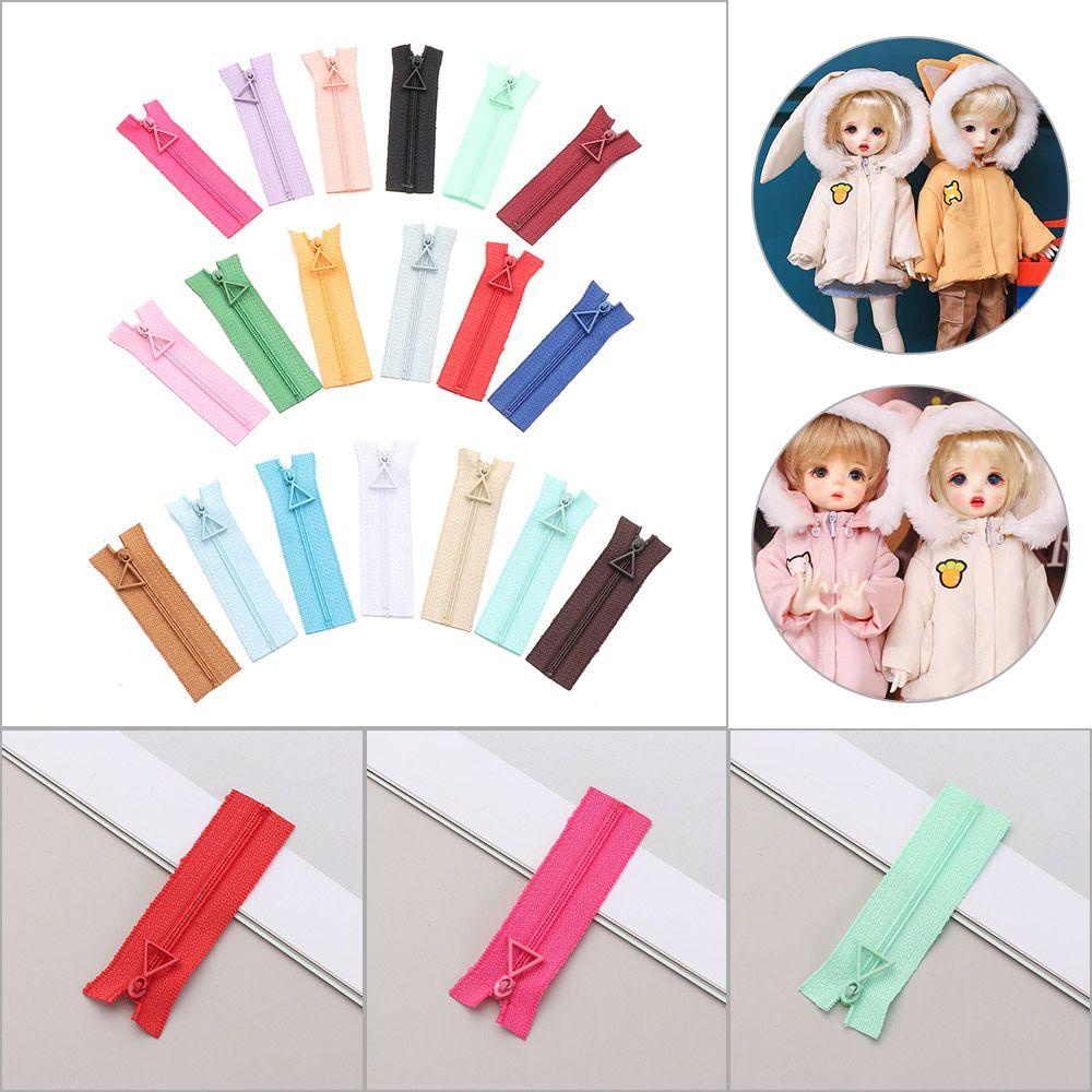 BEBETTERM Set 5 Dây Khóa Kéo Mini 20 Màu Hình Tam Giác