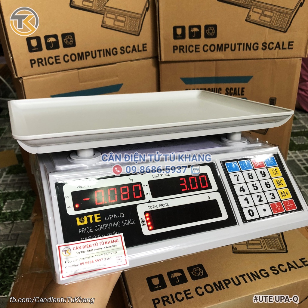 Cân Điện Tử Tính Tiền Kết Nối Phần Mềm Kiotviet Sapo Pos Excel  Cân Tính Giá UTE RS232 30Kg